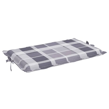 Ligbedkussen 186x58x4 cm oxford stof ruitpatroon grijs 7