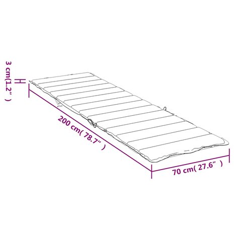 Ligbedkussen 200x70x3 cm oxford stof wijnrood 9