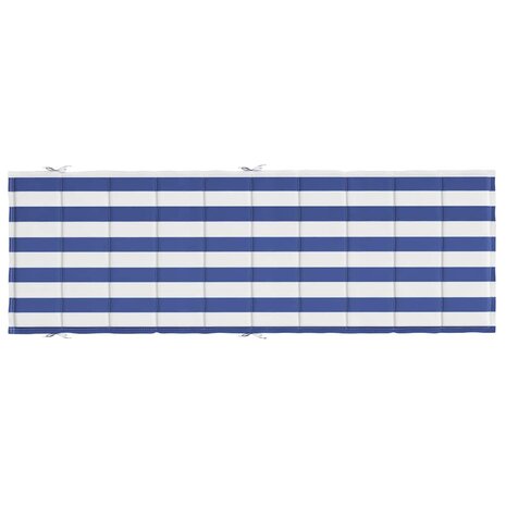 Ligbedkussen gestreept oxford stof blauw en wit 6