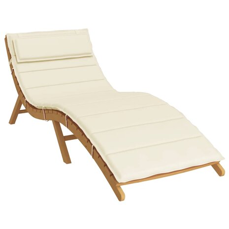 Ligbedkussen 180x60x4 cm oxford stof cr&egrave;mekleurig 3