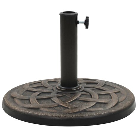 Parasolvoet rond 19 kg polyresin bronskleurig 2