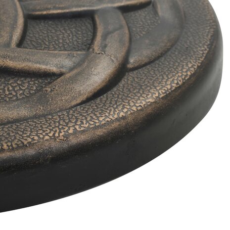 Parasolvoet rond 19 kg polyresin bronskleurig 4