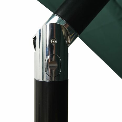 Parasol 3-laags met aluminium paal 2,5x2,5 m groen 6