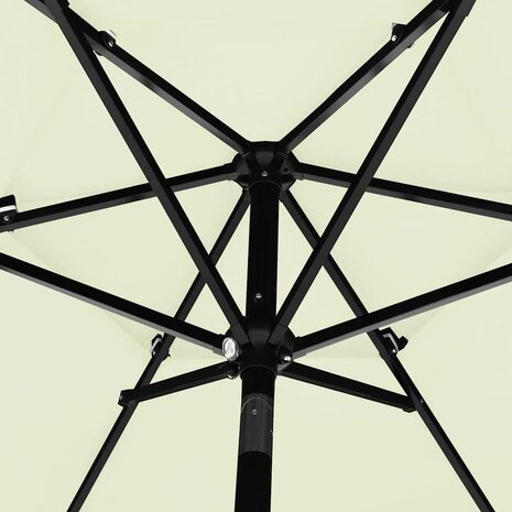Parasol 3-laags met aluminium paal 2,5 m zandkleurig 5