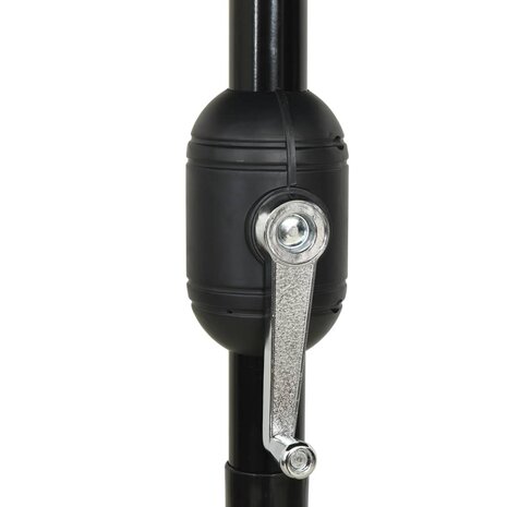 Parasol 3-laags met aluminium paal 2,5 m zwart 7