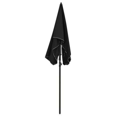 Parasol met paal 200x130 cm zwart 3