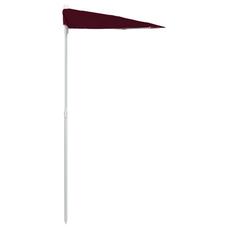 Parasol half met paal 180x90 cm bordeauxrood 5