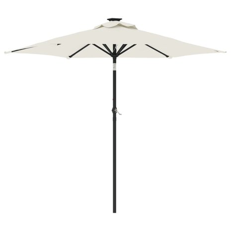 Parasol met stalen paal 225x225x212 cm wit 2