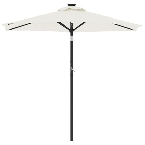 Parasol met stalen paal 225x225x212 cm wit 3