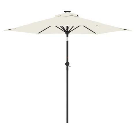 Parasol met stalen paal 225x225x212 cm wit 4