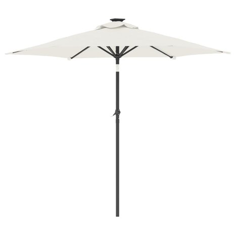 Parasol met stalen paal 225x225x212 cm wit 5