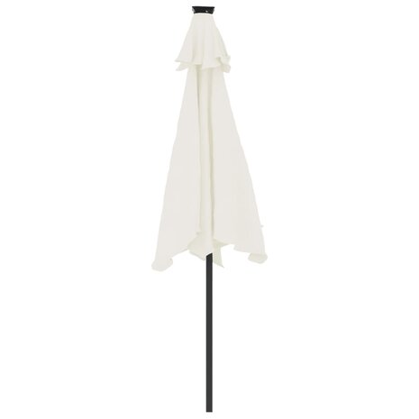 Parasol met stalen paal 225x225x212 cm wit 6