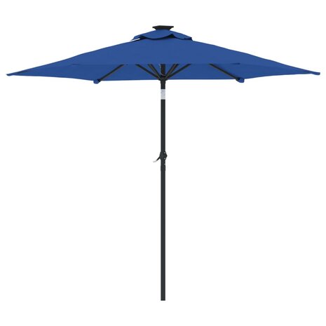 Parasol met stalen paal 225x225x212 cm azuurblauw 5