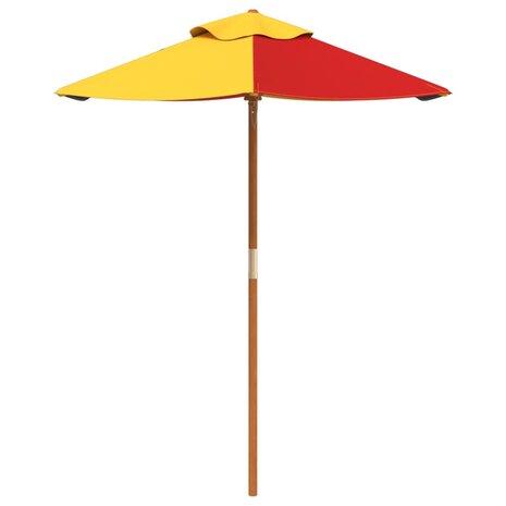 Parasol voor kinderen met houten paal &Oslash;120x140 cm 3