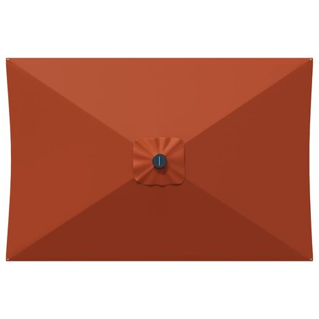 Tuinparasol 200 x 300 cm Polyester Rechthoekig Terracotta 4