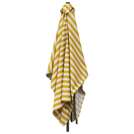 Tuinparasol 200 x 300 cm Polyester Rechthoekig Geel en Wit 3