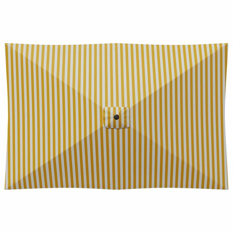 Tuinparasol 200 x 300 cm Polyester Rechthoekig Geel en Wit 4