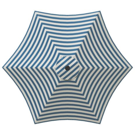 Tuinparasol 230 x 230 cm Polyester Rechthoekig Blauw en Wit 4