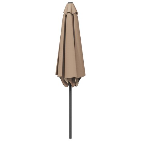 Tuinparasol 270 x 270 cm Polyester Rechthoekig Taupe 3
