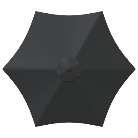Tuinparasol 270 x 270 cm Polyester Rechthoekig Antracietkleurig 4