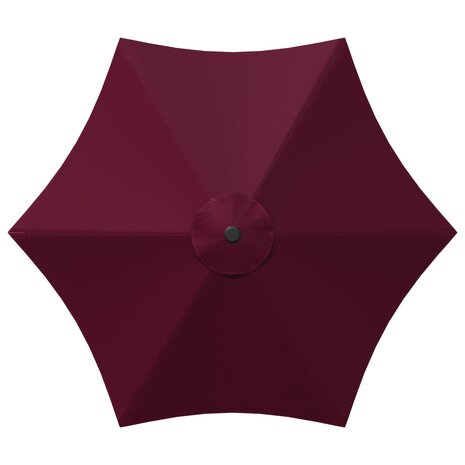Tuinparasol 300 x 300 cm Polyester Rechthoekig Bordeaux Rood 4