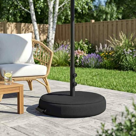 Patio Parasolvoet 53 x 53 x 40 cm Staal Zwart 1