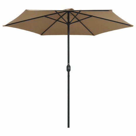 Parasol met aluminium paal 270x246 cm taupe 3