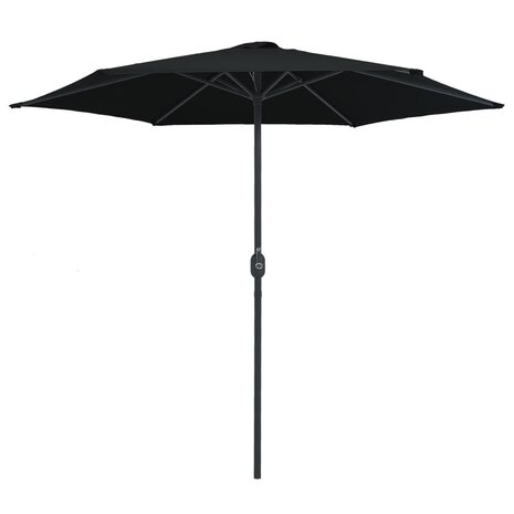 Parasol met aluminium paal 270x246 cm zwart 2