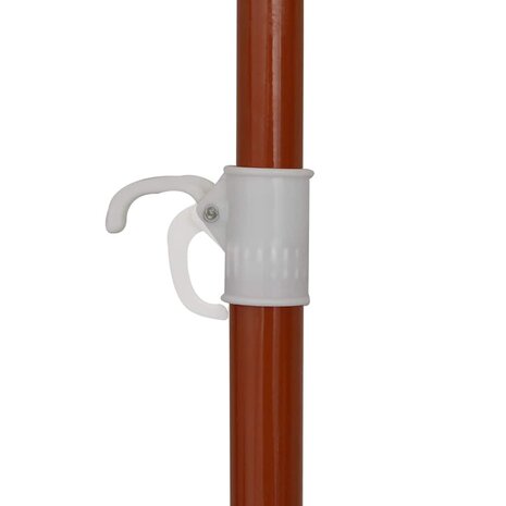 Parasol met stalen paal 240 cm zandkleurig 3