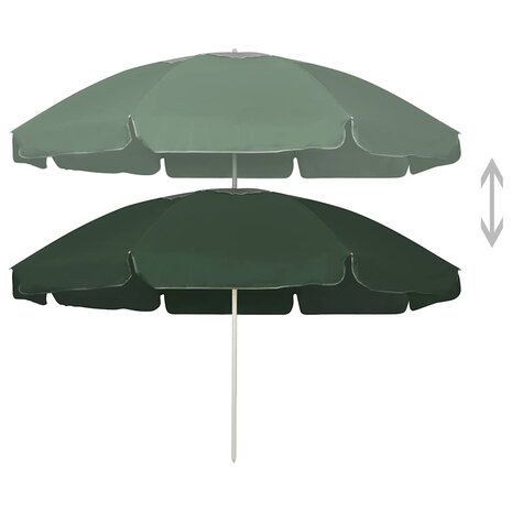 Strandparasol 240 cm groen 2