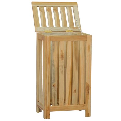 Wasmand 35x25x60 cm massief teakhout 2