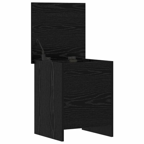 Opbergkist met opslag Zwart eiken 40 x 40 x 50 cm Bewerkt hout 5