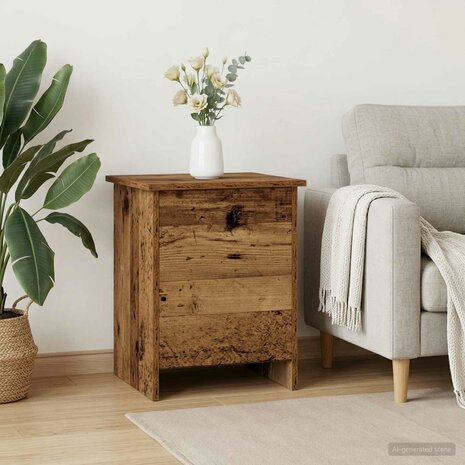 Opbergkist met opslag Oud hout 40 x 40 x 50 cm Bewerkt hout 1