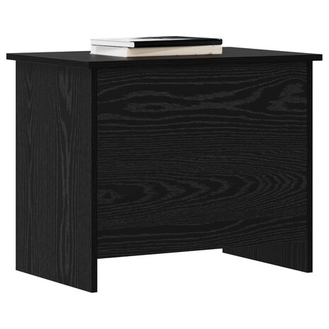 Opbergkist met opslag Zwart eiken 60 x 40 x 50 cm Bewerkt hout 3