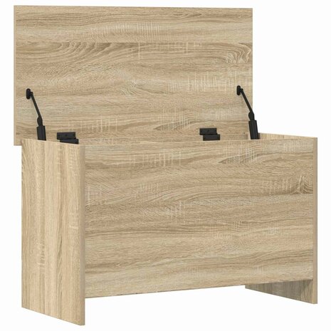 Opbergkist met opslag Sonoma Eiken 80 x 40 x 50 cm Bewerkt hout 3