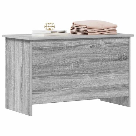 Opbergkist met opslag Grijs Sonoma 80 x 40 x 50 cm Bewerkt hout 3