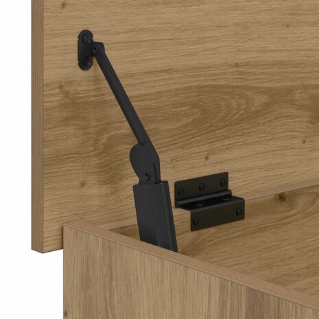Opbergkist Artisanaal eiken 80 x 40 x 50 cm Bewerkt hout 8