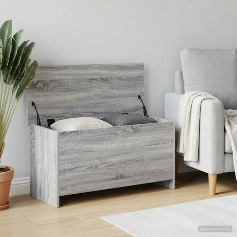 Opbergkist Grijs Sonoma 100 x 40 x 50 cm Bewerkt hout 1