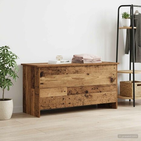 Opbergkist met opslag Oud hout 100 x 40 x 50 cm Bewerkt hout 1