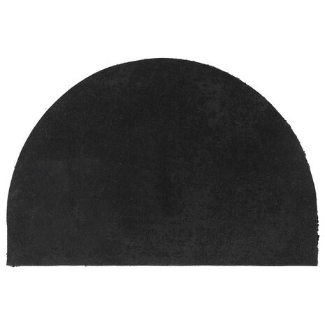 Deurmat halfrond 40x60 cm getufte kokosvezel zwarty 2