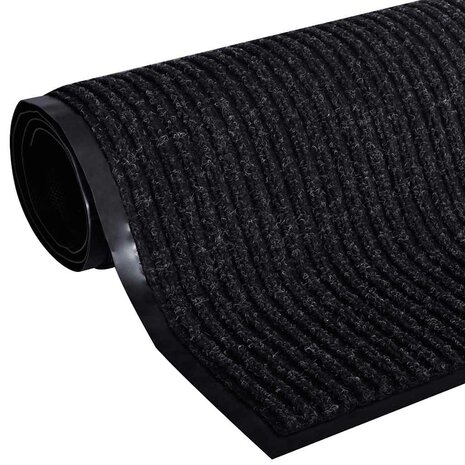 Deurmat 90x60 cm PVC zwart 2