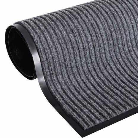 Deurmat 90x60 cm PVC grijs 2