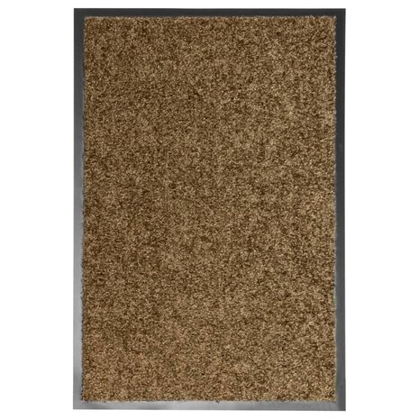Deurmat wasbaar 40x60 cm bruin 1