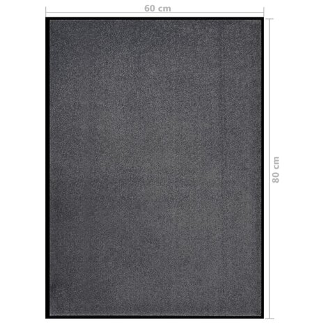 Deurmat 60x80 cm antracietkleurig 6