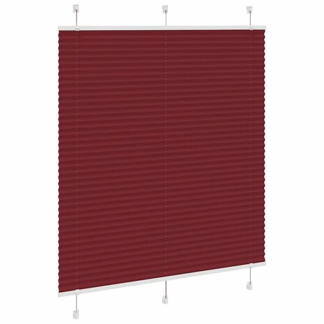 Pliss&eacute; rolgordijn 115x100cm stofbreedte 115cm bordeauxrood 3