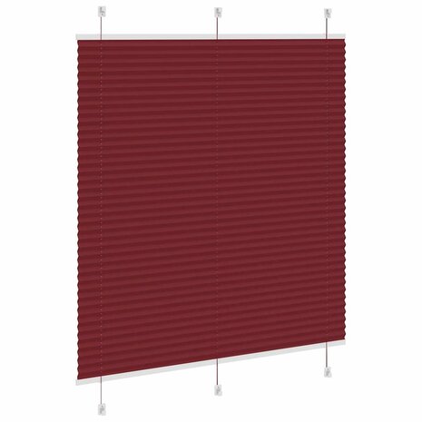 Pliss&eacute; rolgordijn 115x100cm stofbreedte 115cm bordeauxrood 4