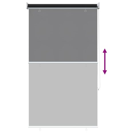 Buitenrolgordijn UV-bescherming Antracietkleurig Polyester 8