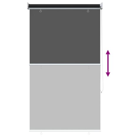 Buitenrolgordijn UV-bescherming Zwart 60x230 cm (B x H) 8