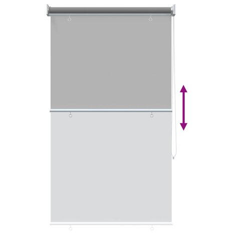 Buitenrolgordijn UV-bescherming Lichtgrijs 60x140 cm (B x H) 8