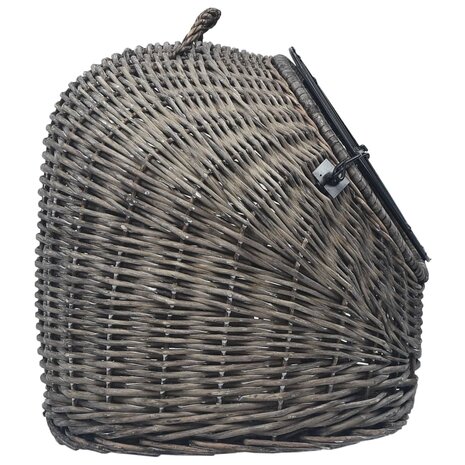 Kattendrager 60x45x45 cm natuurlijk wilgenhout grijs 5